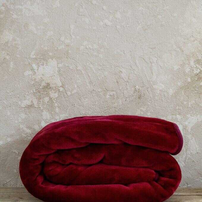 Κουβέρτα Βελουτέ Μονή 160x220 Coperta - Ruby Red