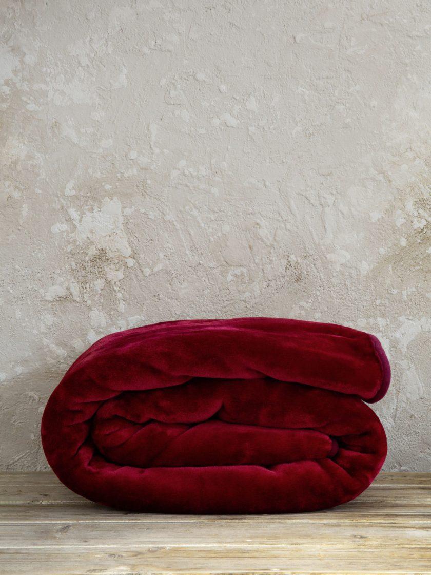 Κουβέρτα Βελουτέ Μονή 160x220 Coperta - Ruby Red