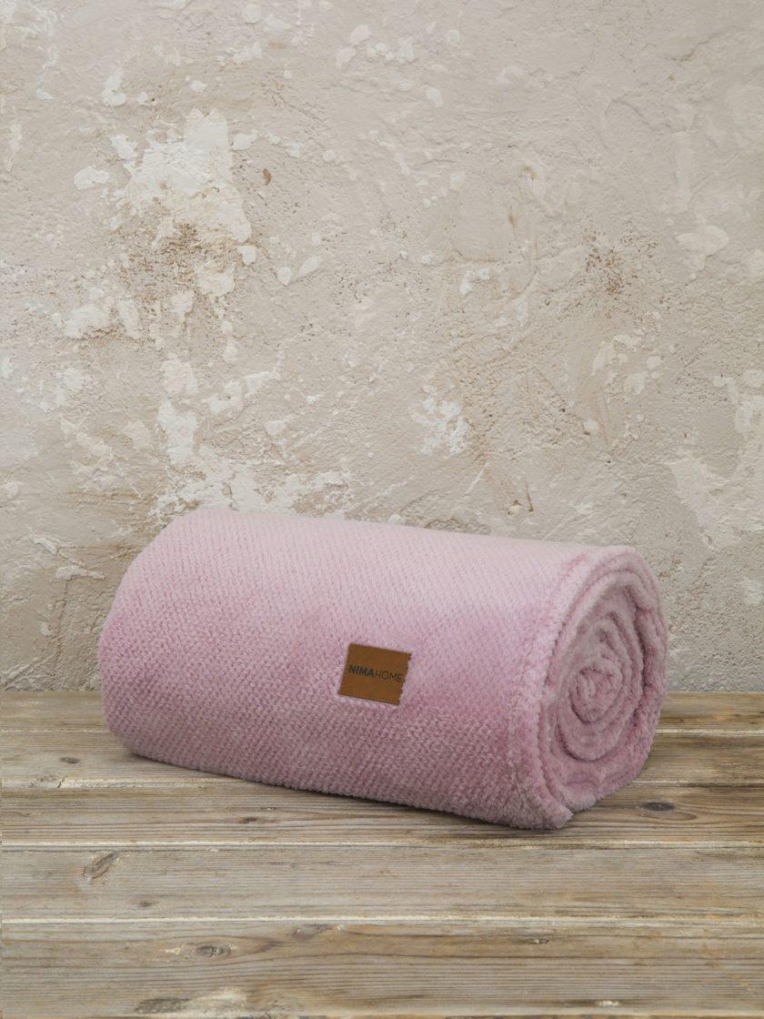 Κουβέρτα καναπέ Jacquard 130x170 - Mellow Pink