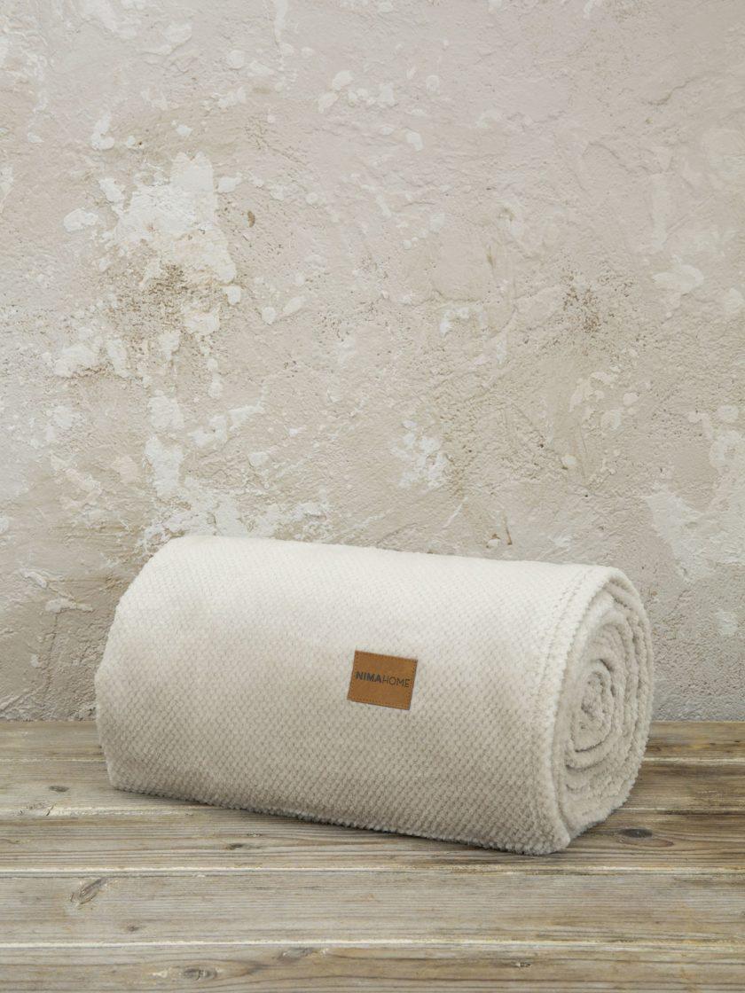 Κουβέρτα Μονή Jacquard 150x220 - Mellow Light Beige