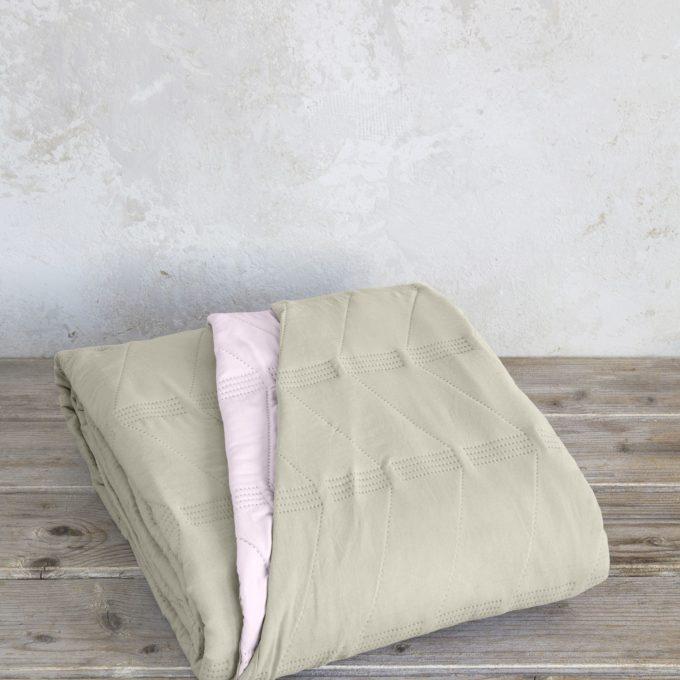 Κουβερλί Υπέρδιπλο 220x240 - Simple Pink / Light Brown