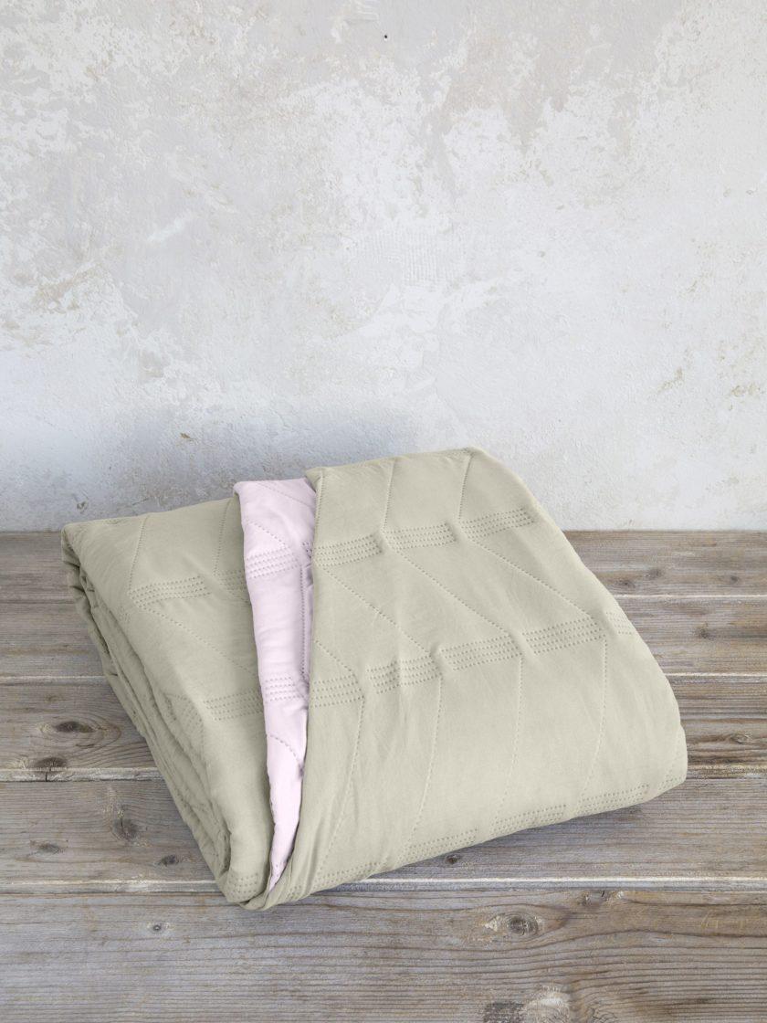 Κουβερλί Υπέρδιπλο 220x240 - Simple Pink / Light Brown