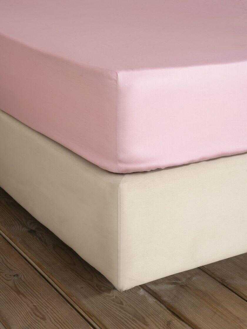 Σεντόνι Ημίδιπλο με Λάστιχο Superior Satin - Soft Pink