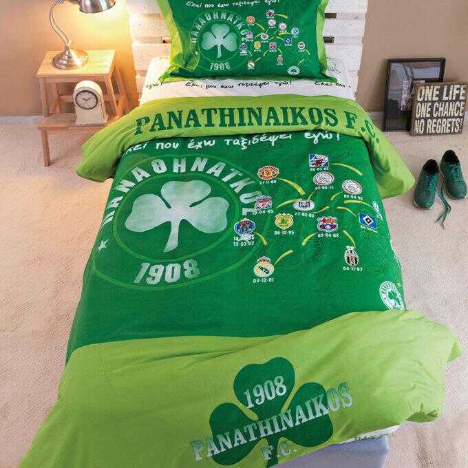 Σετ Μονά Σεντόνια Με Λάστιχο Panathinaikos F.C. 170x260 FC3