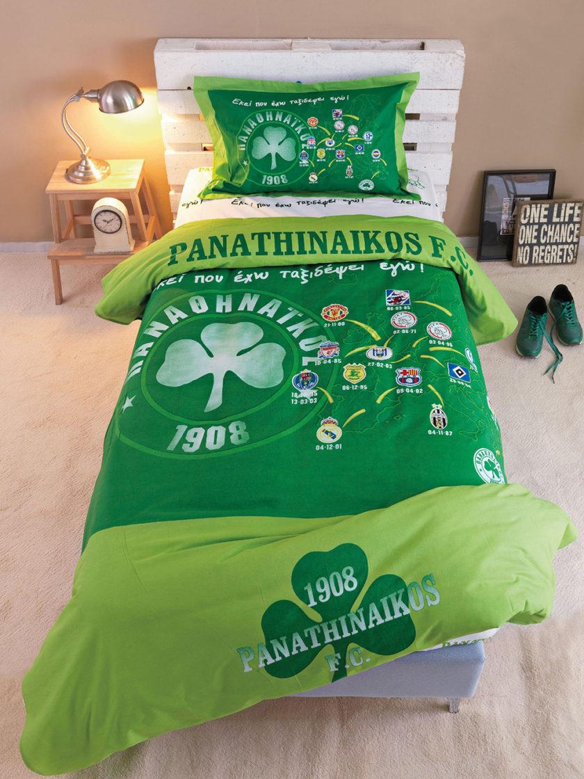 Σετ Μονά Σεντόνια Με Λάστιχο Panathinaikos F.C. 170x260 FC3