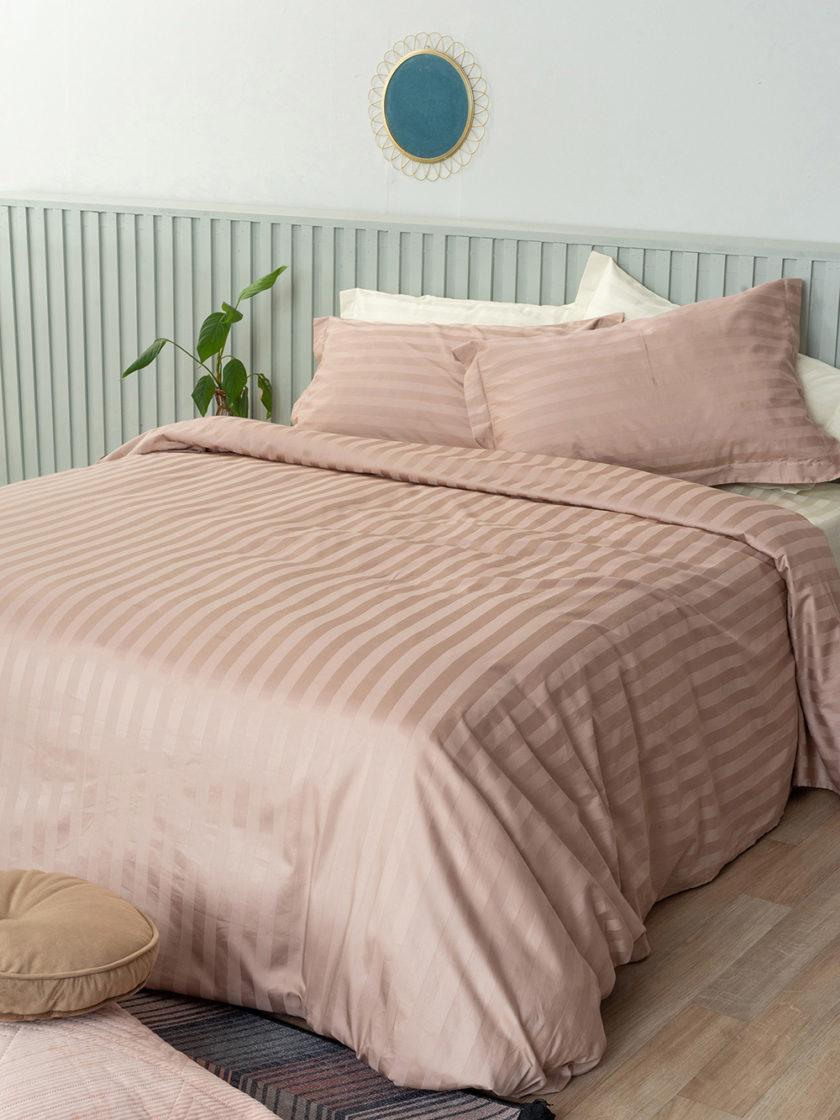 Σετ Υπέρδιπλα Σεντόνια 240x270 SATIN STRIPES ANTIQUE