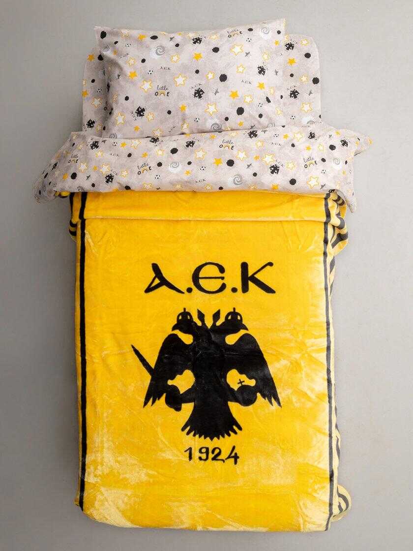 Κουβέρτα Βελουτέ Aek 1924 160x220 AEK VELOUR/1