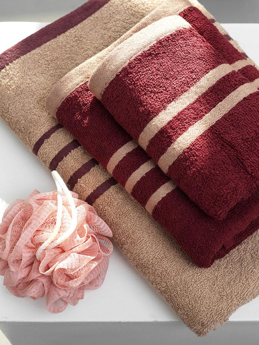 Σετ Πετσέτες Towels Collection CONTRAST WINE