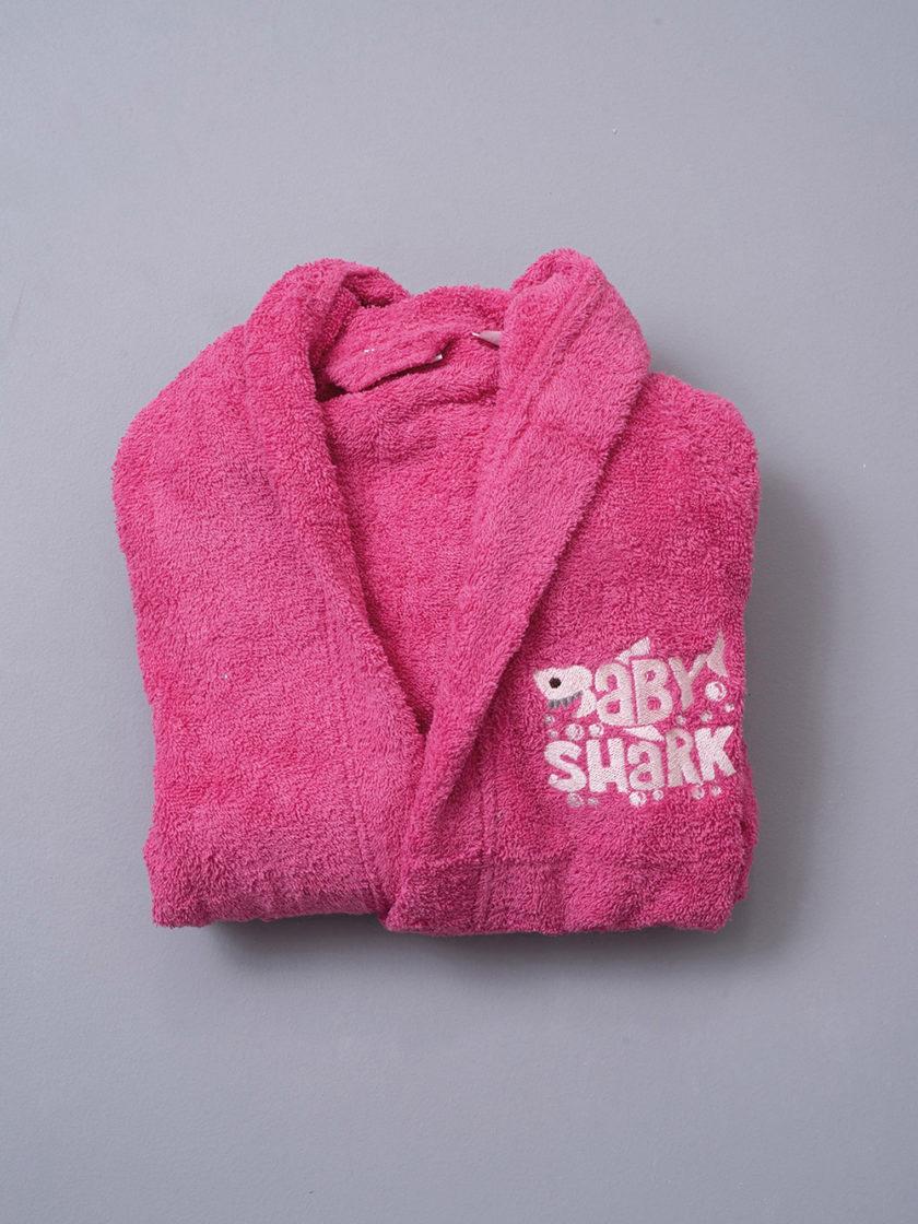 Μπουρνούζι με Κουκούλα Kids Bath BABY SHARK FUCHSIA 4-6