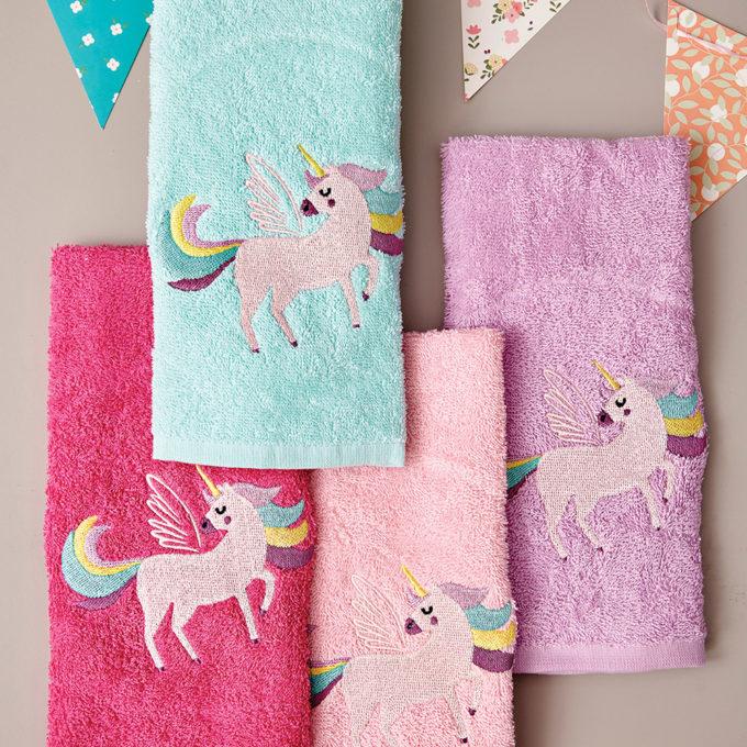 Σετ 4 Πετσετάκια Μπανιου Kids Bath 40x60 UNICORN MAGIC