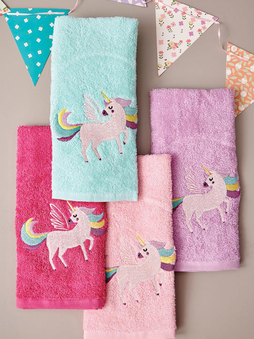 Σετ 4 Πετσετάκια Μπανιου Kids Bath 40x60 UNICORN MAGIC