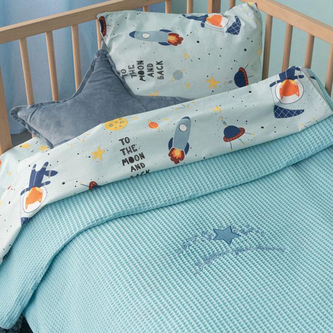 Κουβέρτα Πικέ Bebe Blankets 80x110 DREAMS CIEL