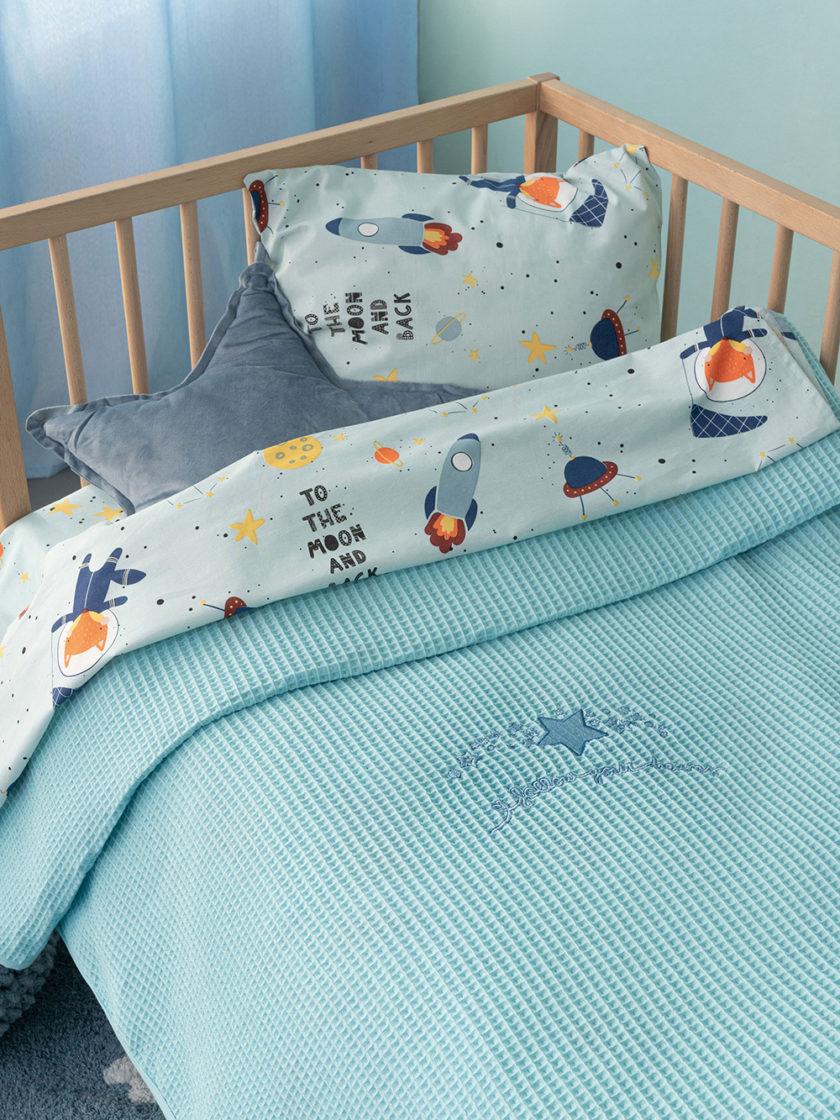 Κουβέρτα Πικέ Bebe Blankets 80x110 DREAMS CIEL