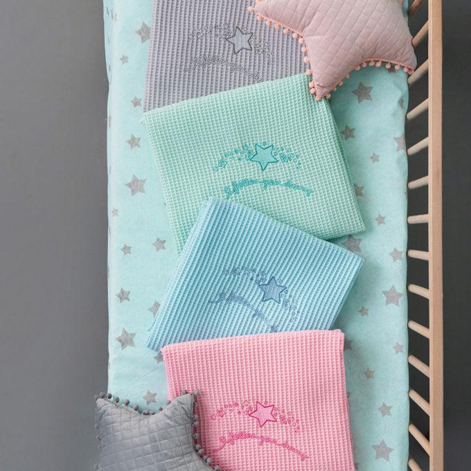 Κουβέρτα Πικέ Bebe Blankets 80x110 DREAMS FOG