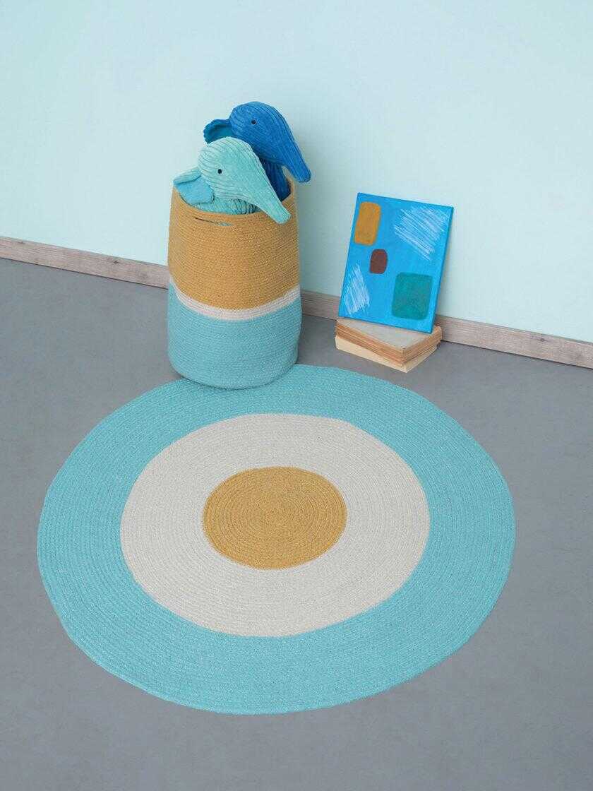 Χαλάκι Kids Decor Ø140cm TRICOLORE AQUA