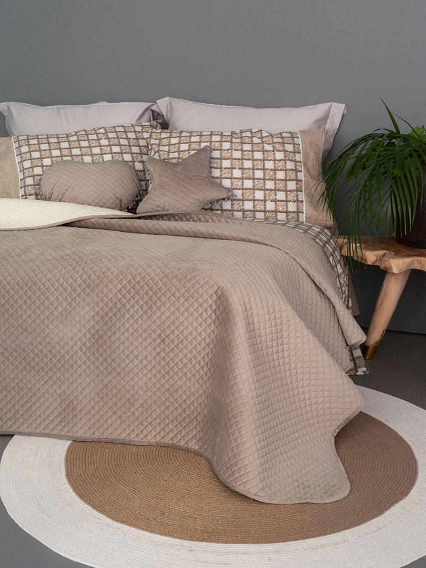 Κουβερλί Υπέρδιπλο 230x250 ELWIN BEIGE