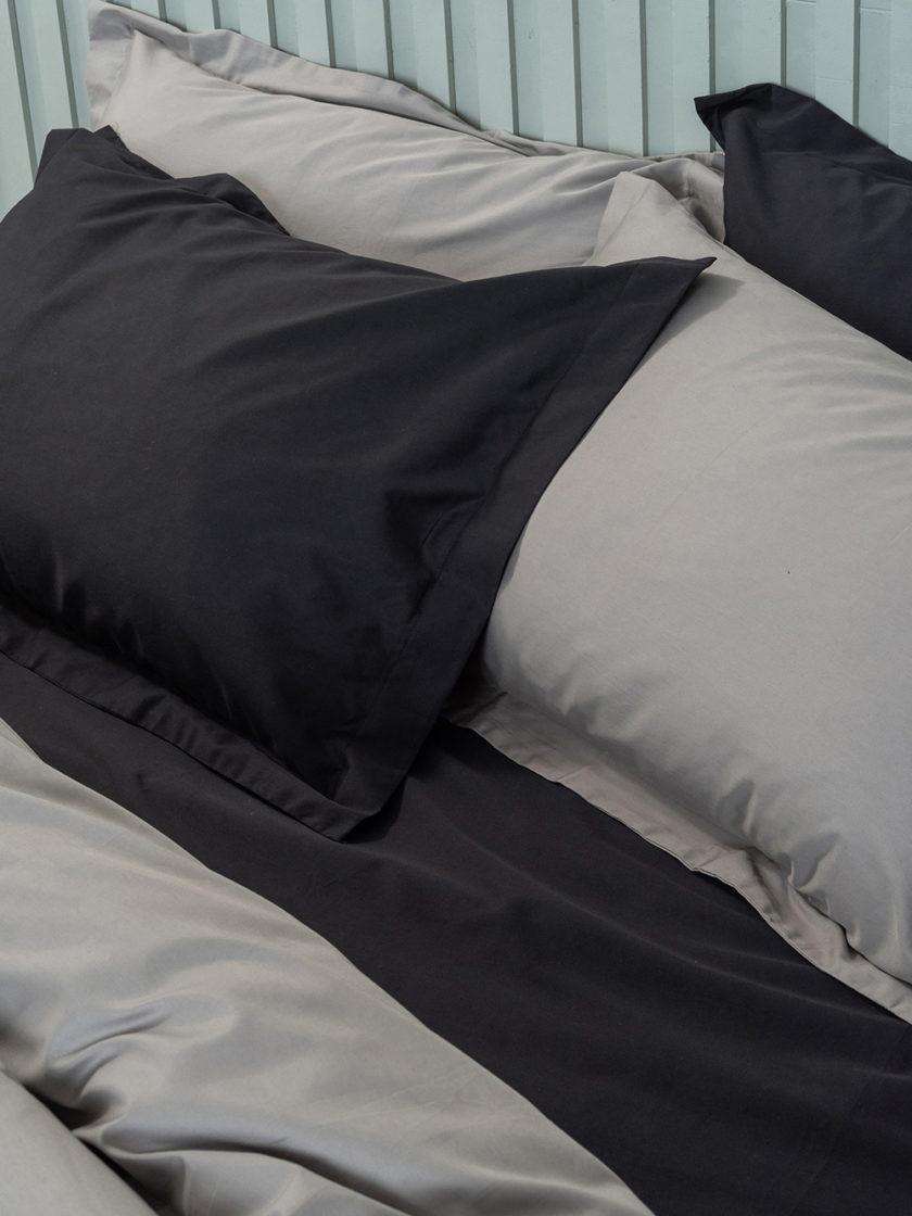 Ζεύγος Μαξιλαροθήκες Oxford 50x75 LUXE SATEEN BLACK