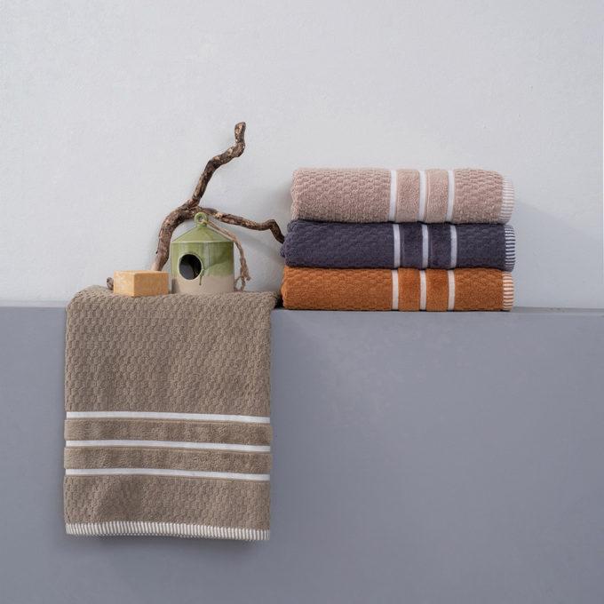 Πετσέτα Λουτρού Towels Collection 70x147 KENSHO KHAKI