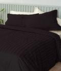 Σετ Υπέρδιπλα Σεντόνια 240x270 SATIN STRIPES HS BLACK