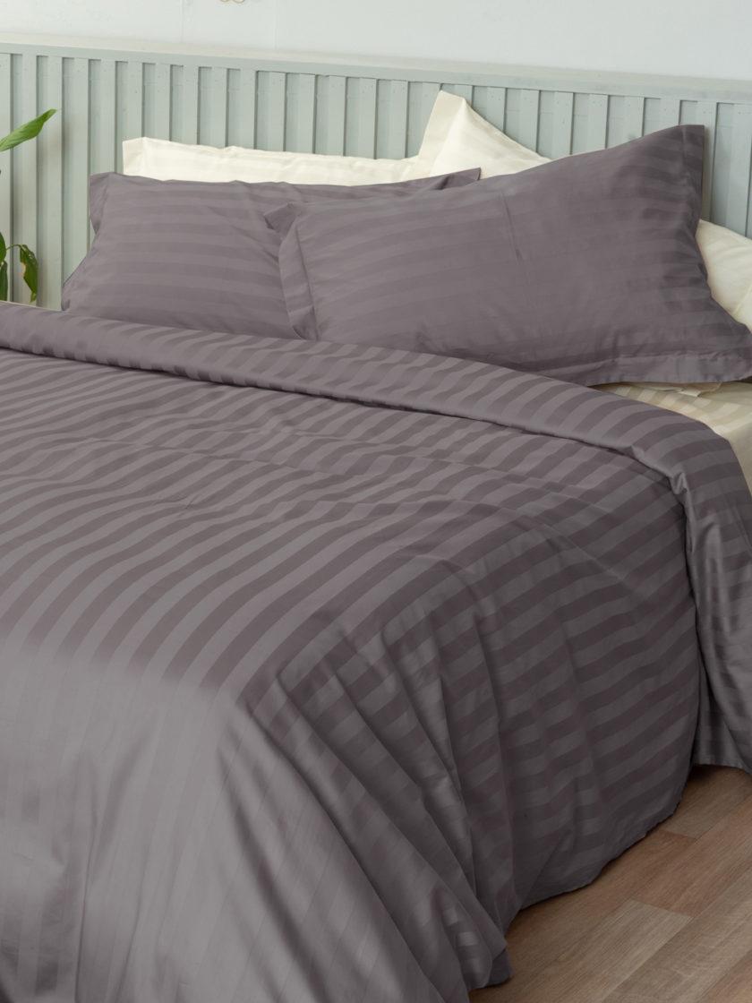 Σετ Υπέρδιπλα Σεντόνια 240x270 SATIN STRIPES HS SILVER