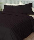 Σεντονι Υπέρδιπλο 240x270 SATIN STRIPES HS BLACK