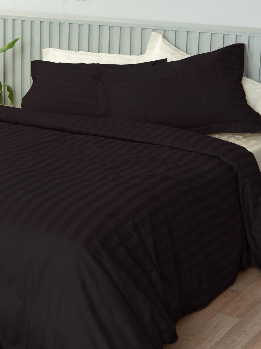 Σεντονι Υπέρδιπλο 240x270 SATIN STRIPES HS BLACK