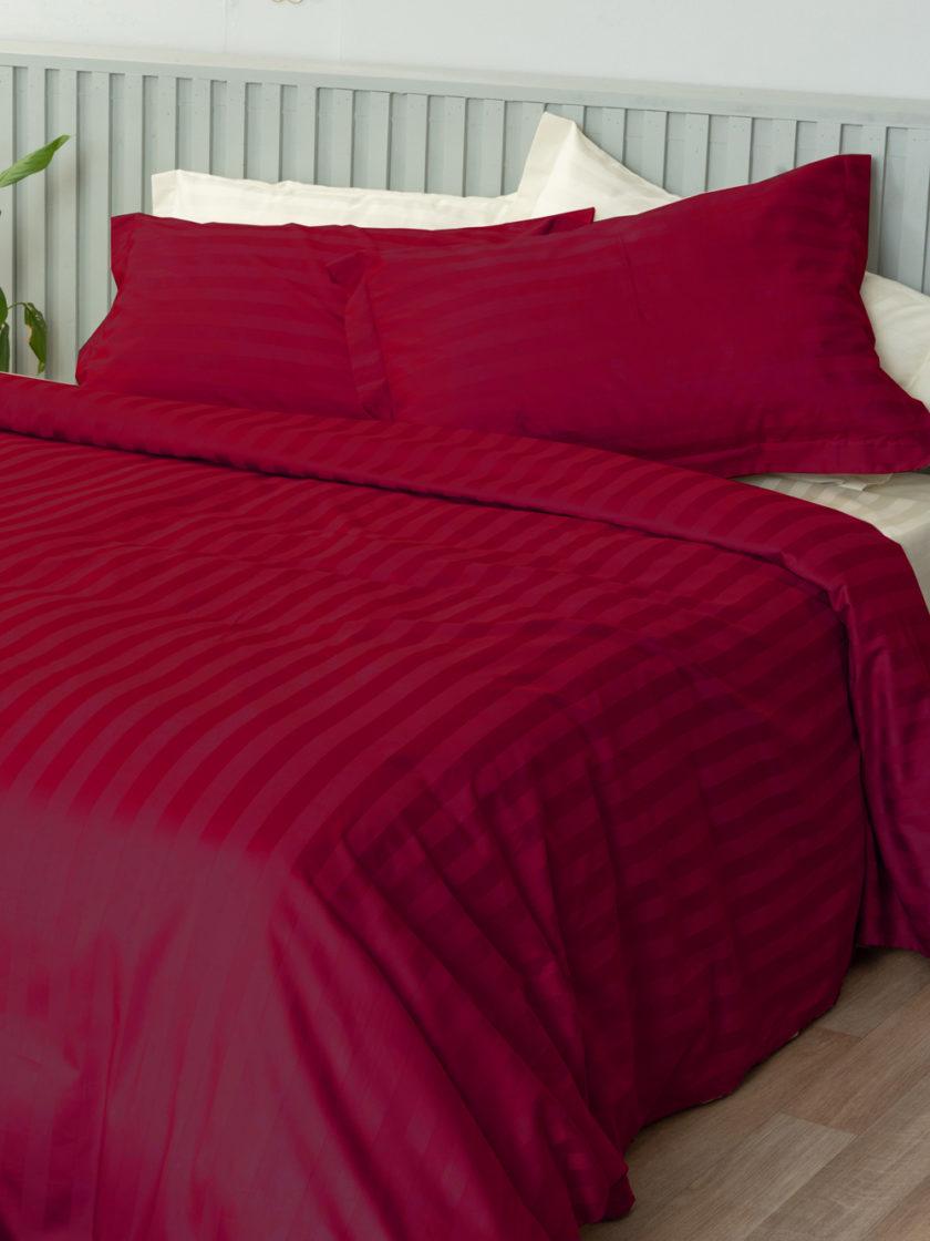 Σεντονι Υπέρδιπλο 240x270 SATIN STRIPES HS RED