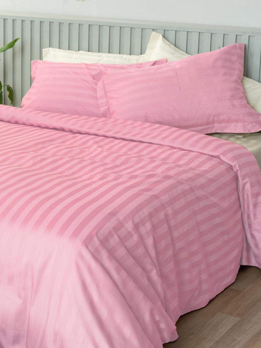 Σεντονι Υπέρδιπλο 240x270 SATIN STRIPES HS ROSE