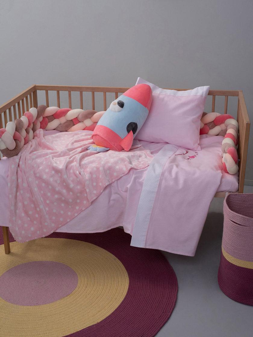 Σετ Σεντονια Κουνιας Baby Joia 130x180 BJ524 PINK