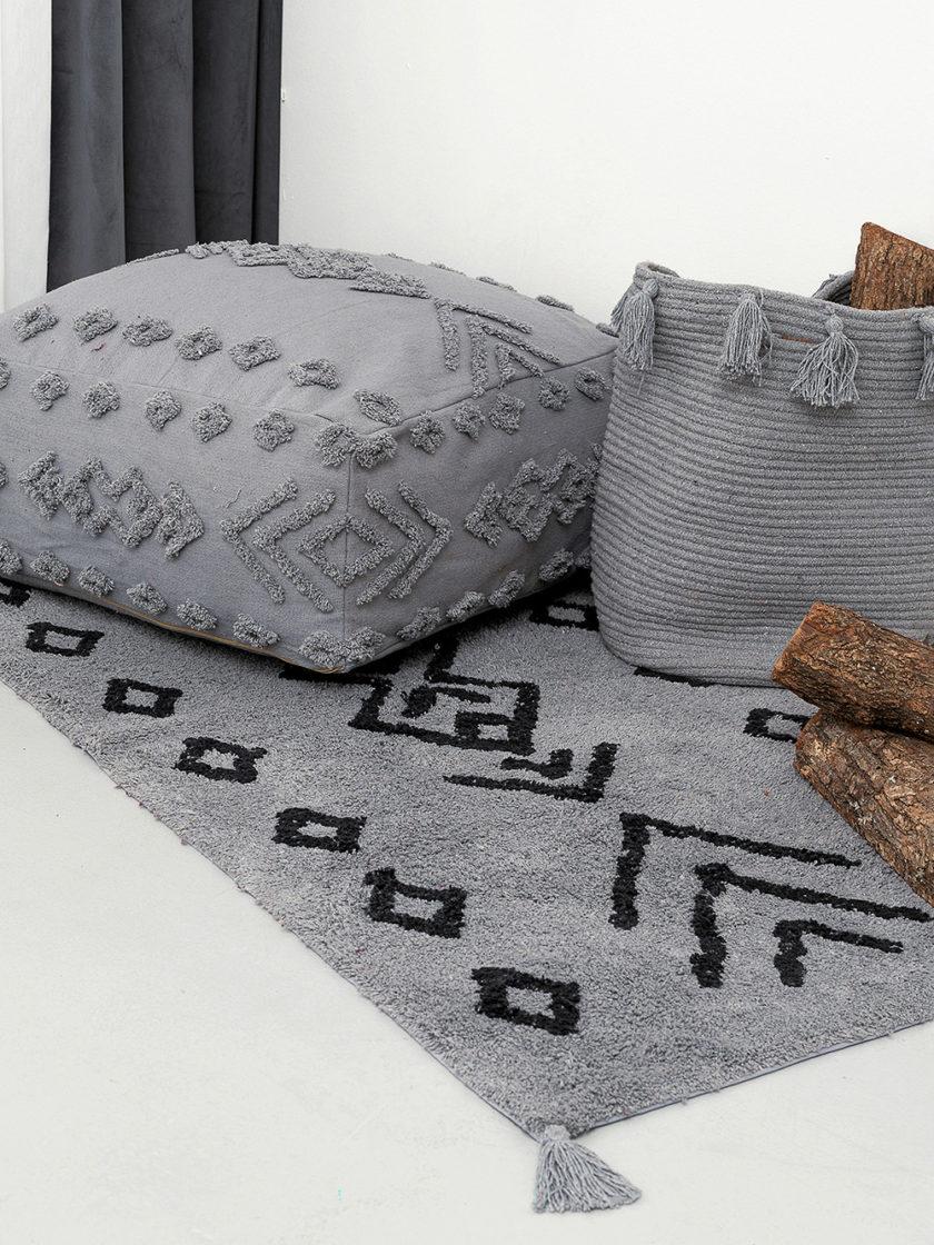 Μαξιλάρα Δαπέδου/ Πουφ Home Décor 60x60x20 MARVOL GREY