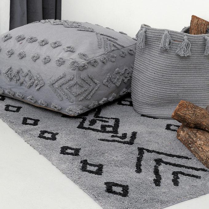 Χαλακι Με Φουντες Home Décor 60x140 RIDEL GREY