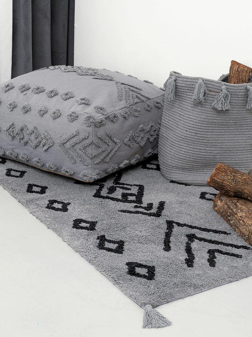 Χαλακι Με Φουντες Home Décor 60x140 RIDEL GREY