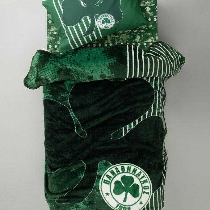 Κουβέρτα Βελουτέ Μονή Panathinaikos F.C. 155x215 VELOUR/3