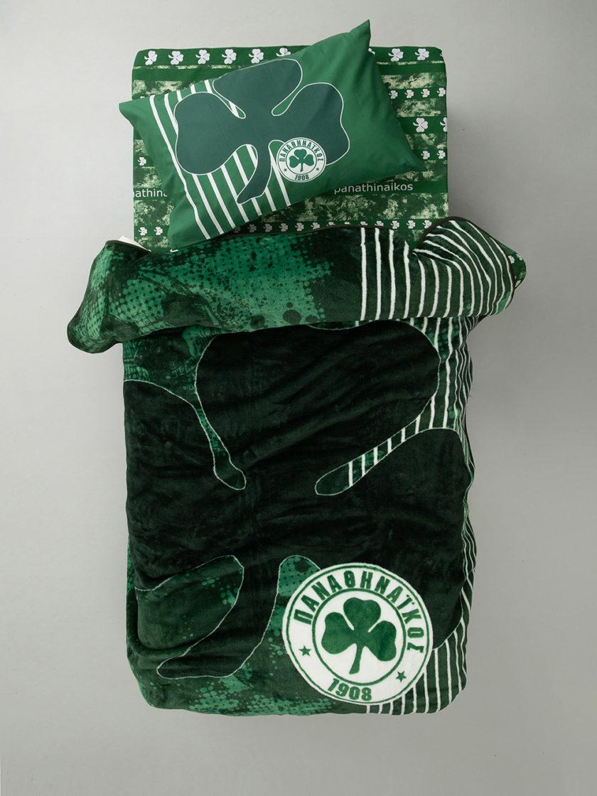 Κουβέρτα Βελουτέ Μονή Panathinaikos F.C. 155x215 VELOUR/3