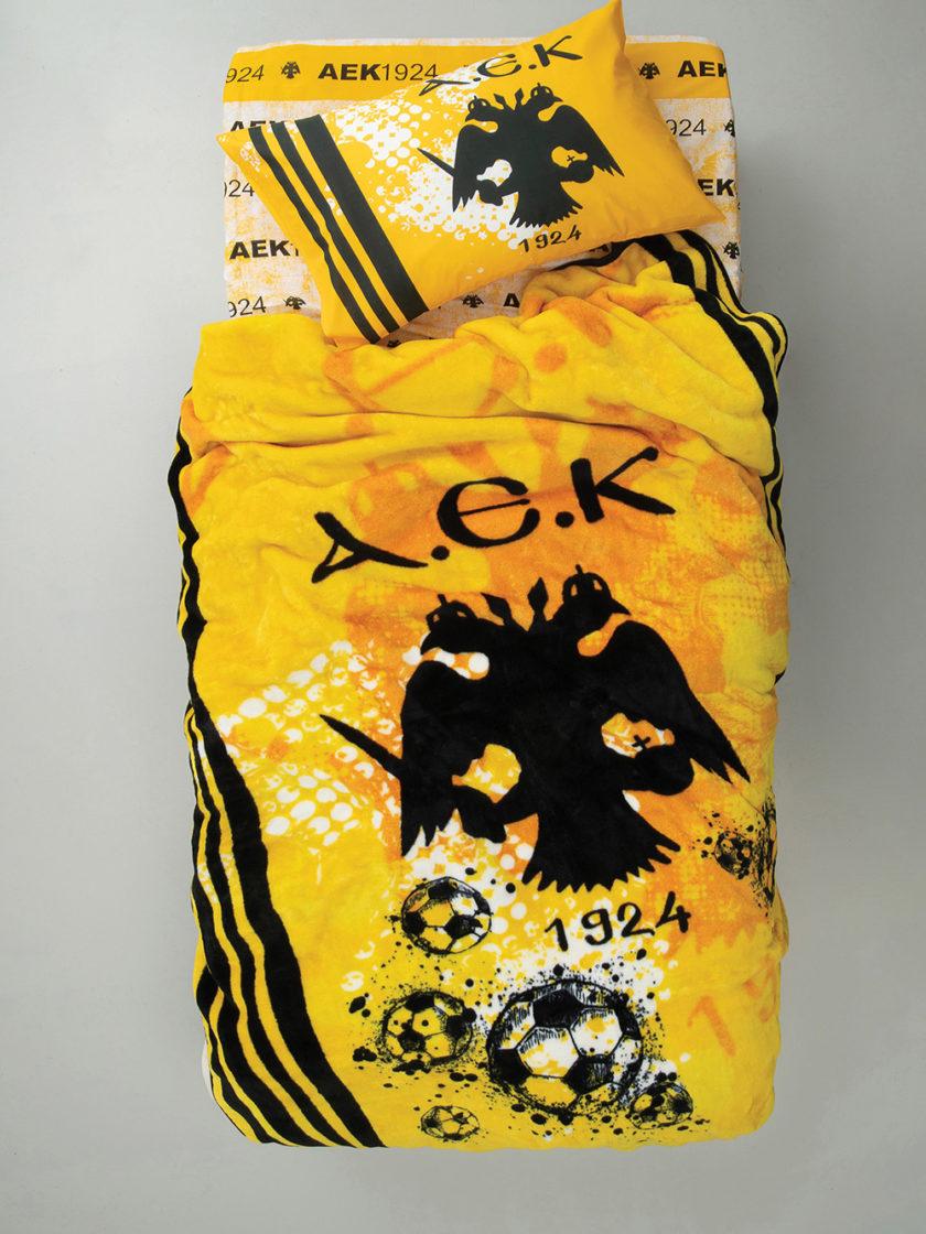 Κουβέρτα Βελουτέ Aek 1924 155x215 AEK VELOUR/3