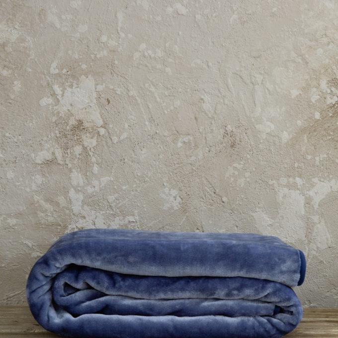 Κουβέρτα Βελουτέ Μονή 160x220 Coperta - Blue