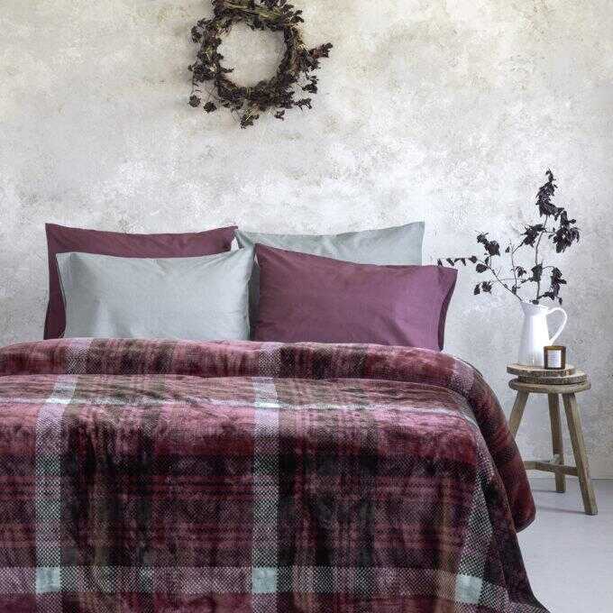 Κουβέρτα Βελουτέ Μονή 160x220 - Cozy