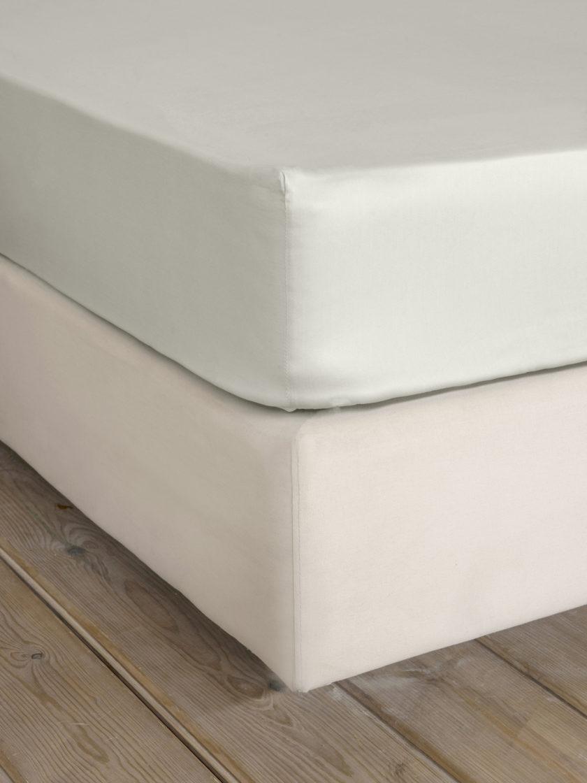 Σεντόνι Μονό με Λάστιχο Superior Satin - Fog Beige