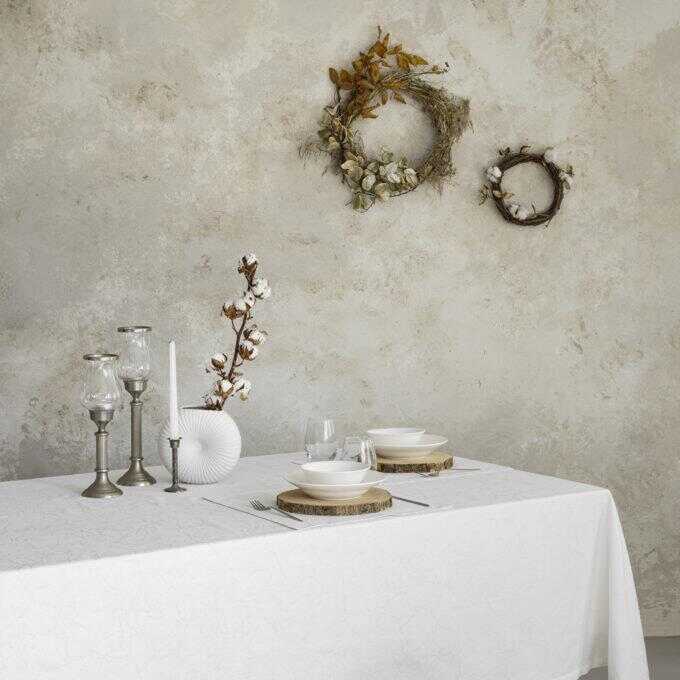 Τραπεζομάντηλο 165x265 - Marble Off White