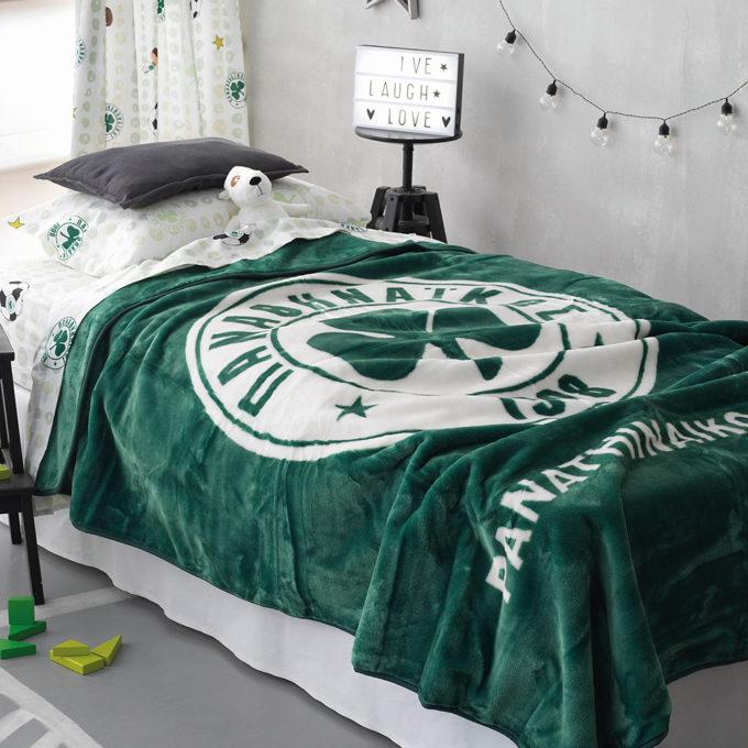 Κουβέρτα Βελουτέ Μονή Panathinaikos F.C. 160x220 VELOUR/1