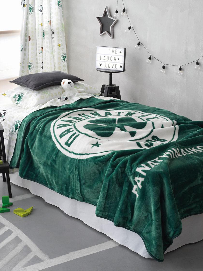 Κουβέρτα Βελουτέ Μονή Panathinaikos F.C. 160x220 VELOUR/1