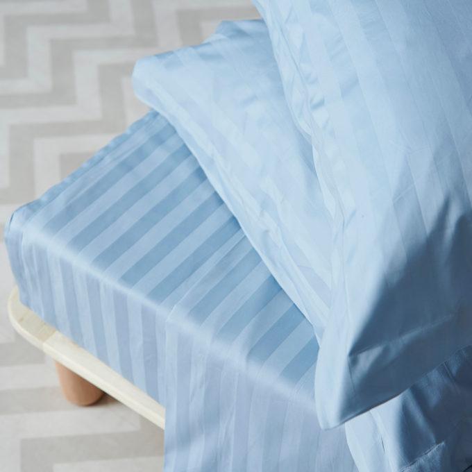 Σετ Υπέρδιπλα Σεντόνια 240x270 SATIN STRIPES BLUE