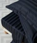 Σετ Παπλωματοθήκη Υπέρδιπλη 240x255 SATIN STRIPES BLACK