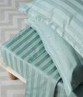 Σετ Υπέρδιπλα Σεντόνια 240x270 SATIN STRIPES JADE