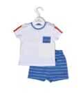 Nautica Des.11 Σετ T-Shirt & Shorts Jersey Organic Μπλε Ριγέ 68cm-1