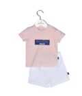 Nautica Des.12 Σετ T-Shirt & Shorts Jersey Pink/White 68cm 3-6 μηνών-1