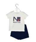 Nautica Des.17 Σετ T-Shirt & Shorts Jersey Ecru/Navy 68cm 3-6 μηνών-1