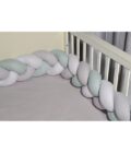 Oliver Baby Des.3135 πλεξούδα Λευκό-Μέντα-Γκρι Βαμβακερή 20x200-1